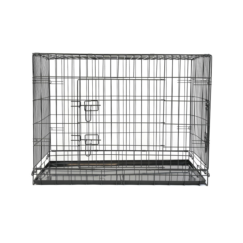 Caja metálica para perros de cría DH016-3 con bandeja de plástico