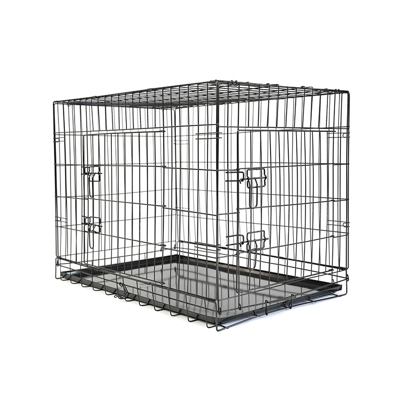 Caja metálica para perros de cría DH016-3 con bandeja de plástico