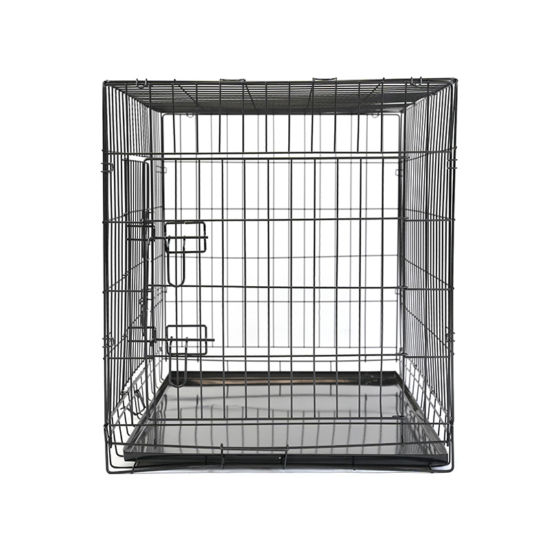 Caja metálica para perros de cría DH016-3 con bandeja de plástico