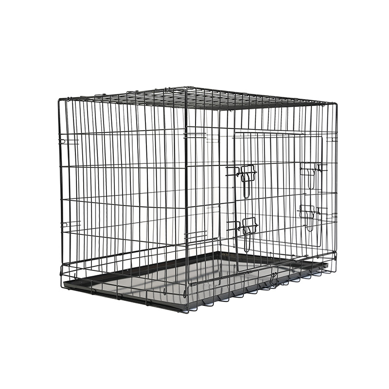 Caja metálica para perros de cría DH016-3 con bandeja de plástico