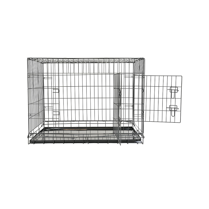 Caja metálica para perros de cría DH016-3 con bandeja de plástico