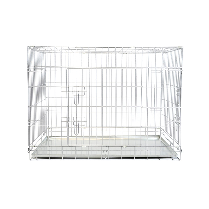 Caja metálica para perros de cría DH016-3 con bandeja de plástico