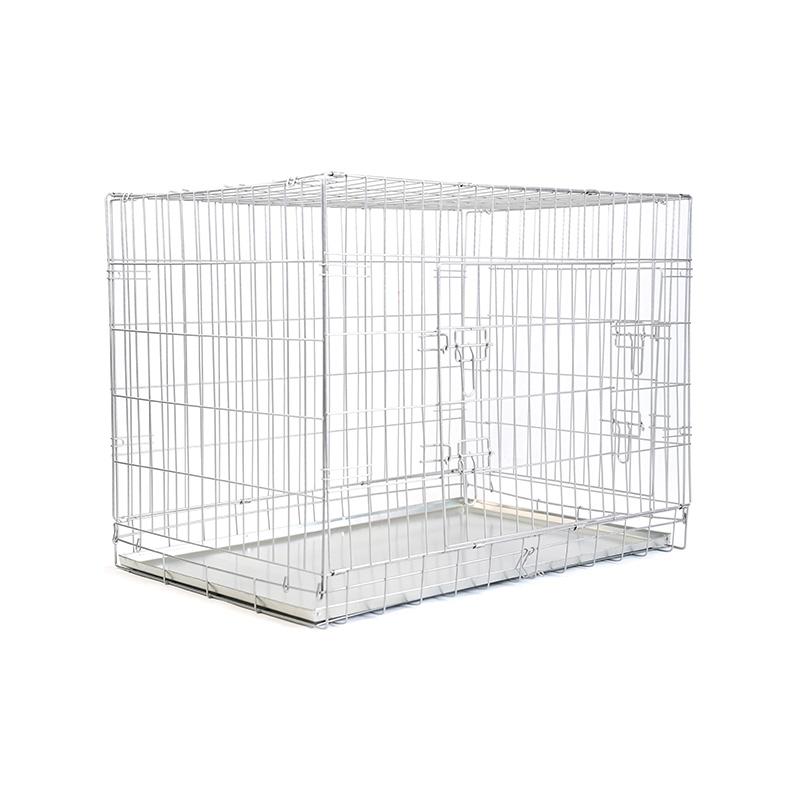 Caja metálica para perros de cría DH016-3 con bandeja de plástico