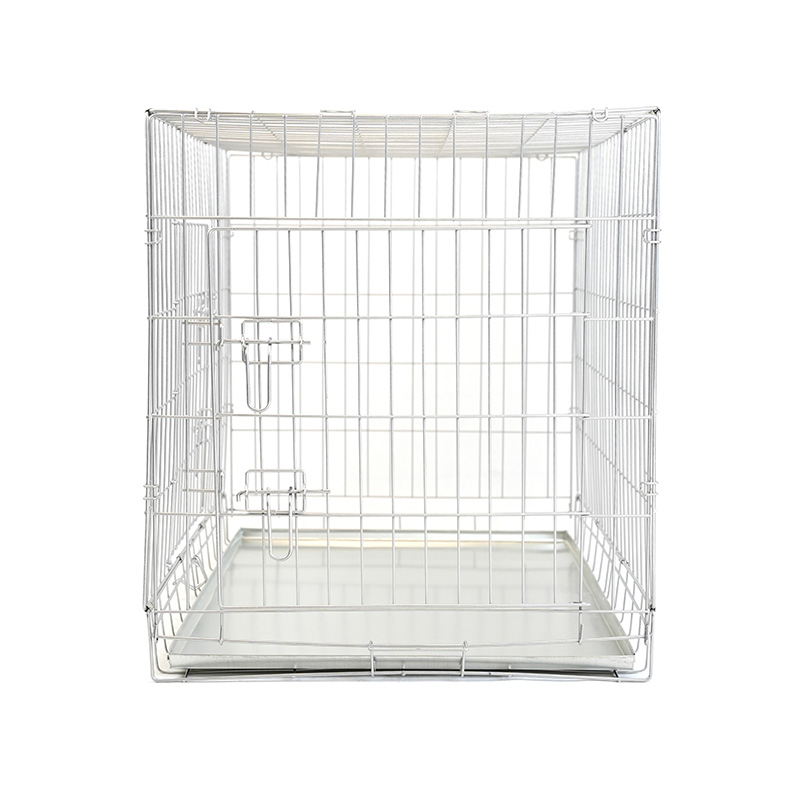 Caja metálica para perros de cría DH016-3 con bandeja de plástico