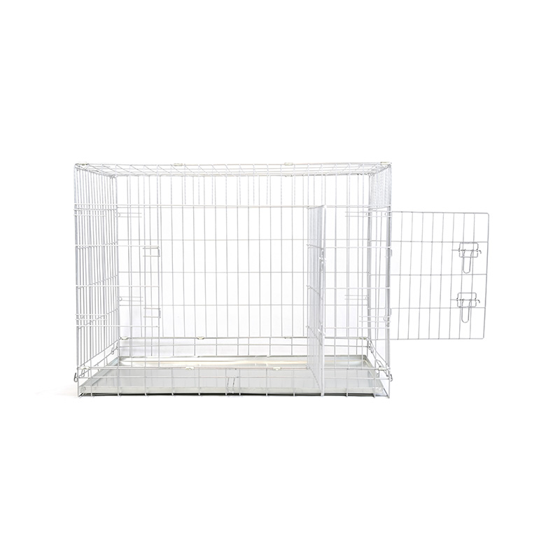 Caja metálica para perros de cría DH016-3 con bandeja de plástico