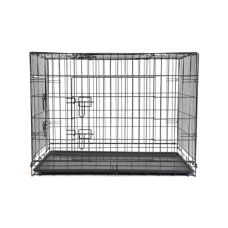 Caja metálica para perros de cría DH016-3 con bandeja de plástico