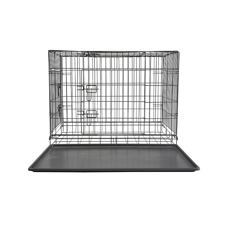 Caja metálica para perros de cría DH016-3 con bandeja de plástico