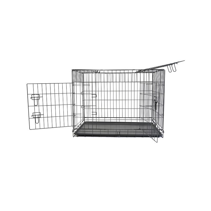 Caja metálica para perros de cría DH016-3 con bandeja de plástico