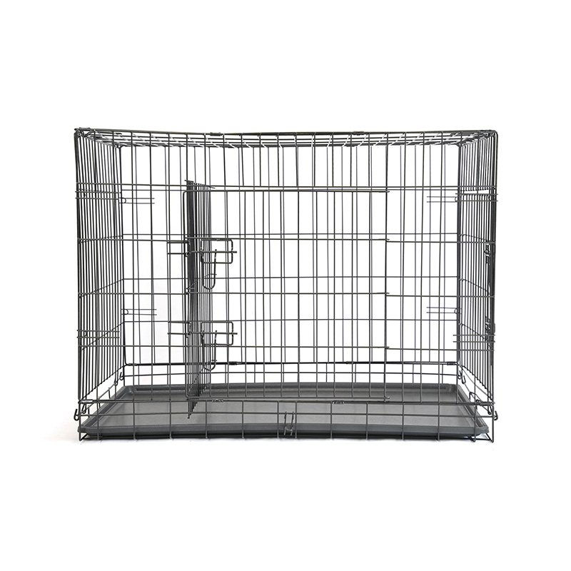 Caja metálica para perros de cría DH016-3 con bandeja de plástico