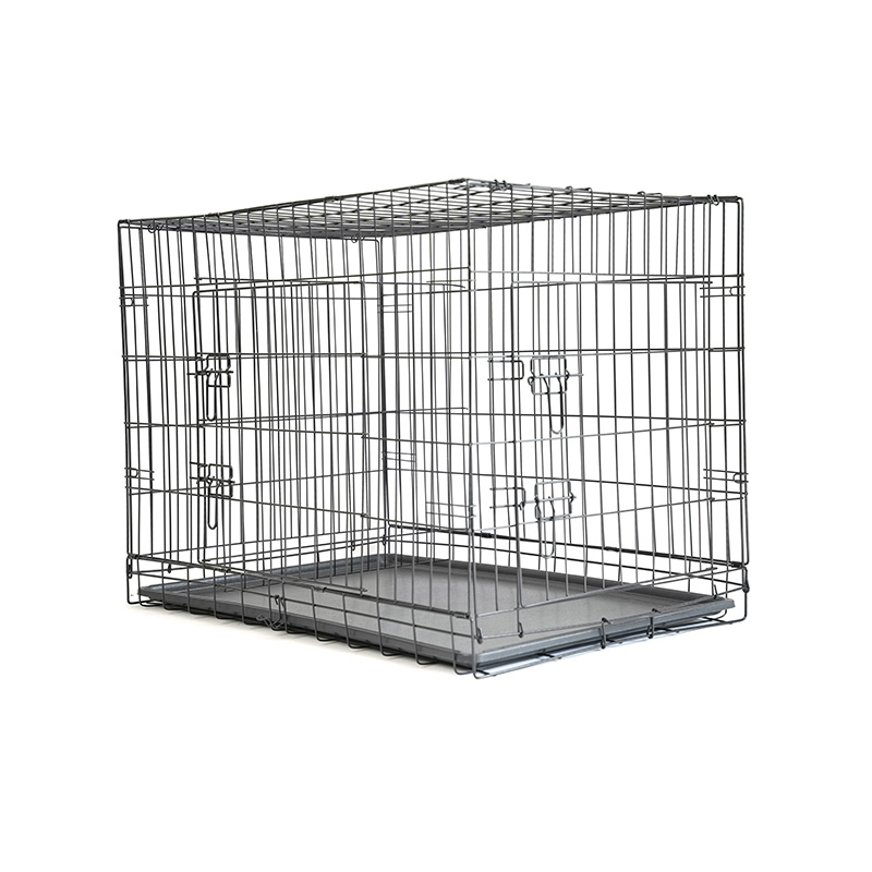 Caja metálica para perros de cría DH016-3 con bandeja de plástico