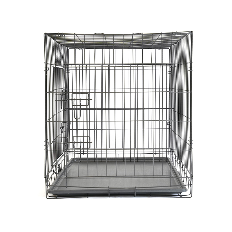 Caja metálica para perros de cría DH016-3 con bandeja de plástico