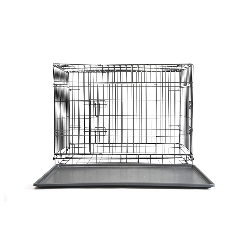 Caja metálica para perros de cría DH016-3 con bandeja de plástico