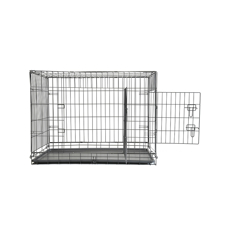 Caja metálica para perros de cría DH016-3 con bandeja de plástico