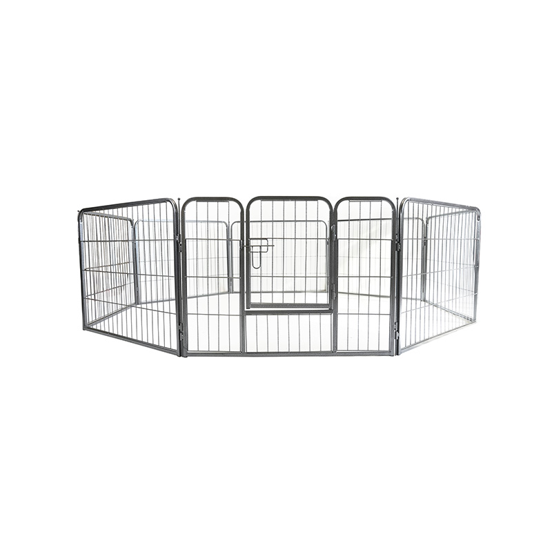 DH093-1 Valla para cachorros de metal resistente de 8 paneles