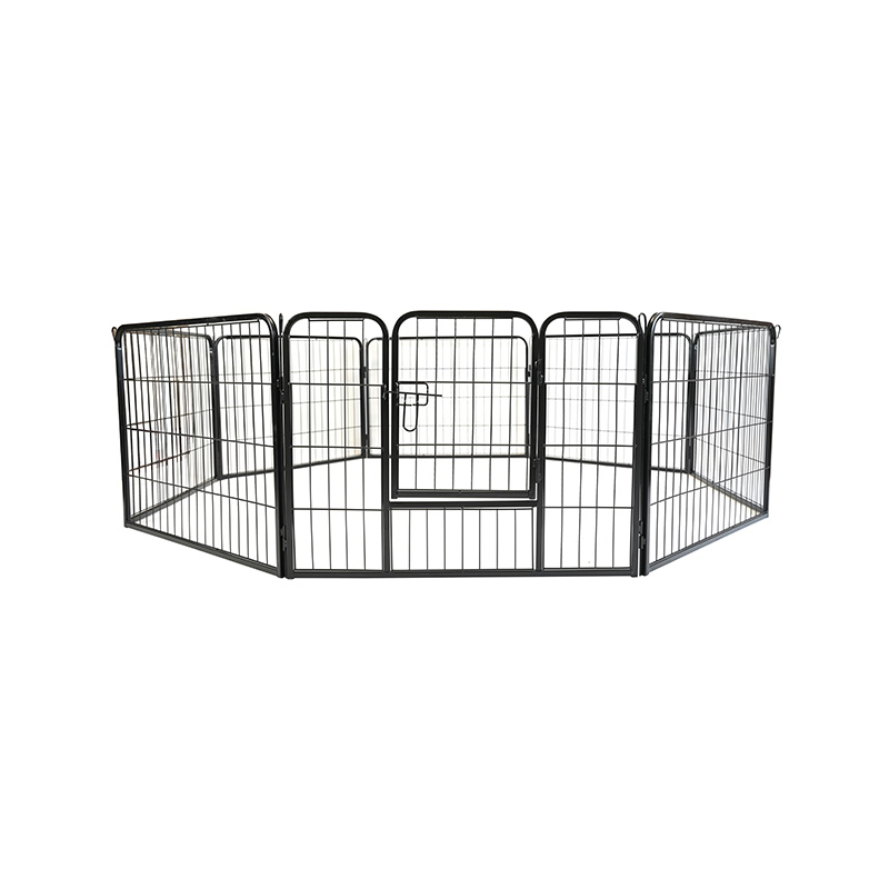 DH093-1 Valla para cachorros de metal resistente de 8 paneles