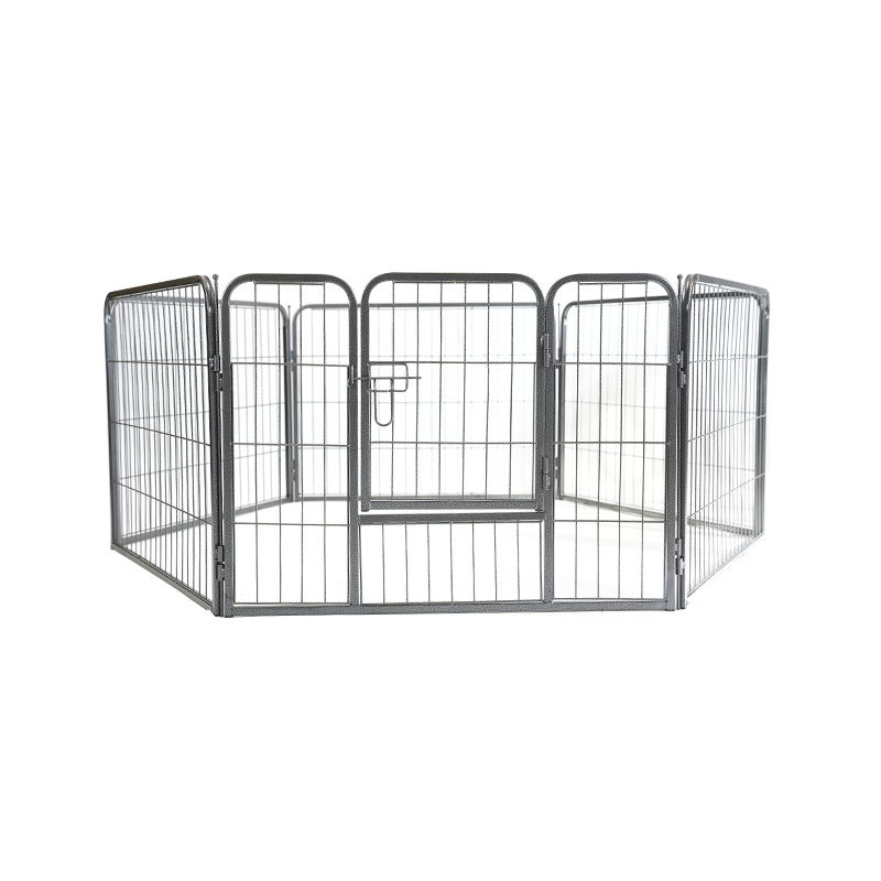 DH093-1 Parque infantil plegable de metal para ejercicio de perro mascota con valla de alambre de 6 paneles